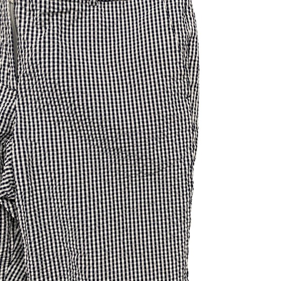 Ann Taylor Factory Gingham Cropped Pants Black White Career Casual‎ Women's 10 - Picture 2 of 11